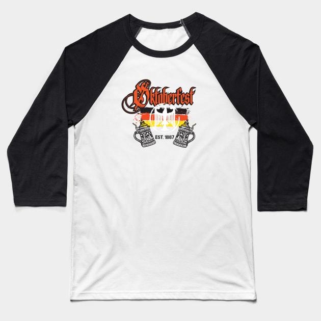 Oktoberfest 1887 Baseball T-Shirt by silvercloud